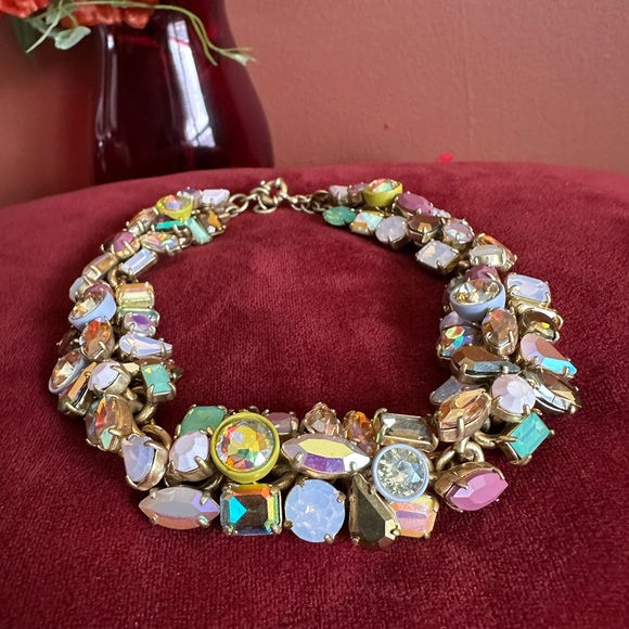 Colorful Gemstone Statement Necklace - Picture 4 of 8